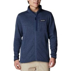 Polarowy sweter męski Columbia Weather Full Zip. Niebieskie swetry męskie Columbia, m, bez wzorów, z polaru, bez kołnierzyka. Za 419.00 zł.