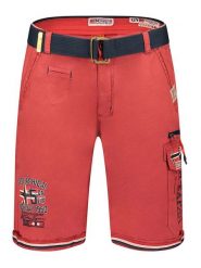 Geographical Norway Bermudy "Parodie" w kolorze czerwonym rozmiar: M. Czerwone szorty męskie Geographical Norway, bez wzorów, z bawełny. Za 79.03 zł.