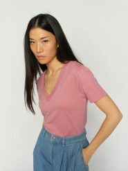 MOS MOSH Koszulka - MMSink Kobiety Dżersej różowy, XS. Czerwone t-shirty damskie Mos Mosh, uniwersalny, bez wzorów, z dżerseju, bez kołnierzyka. Za 279.95 zł.