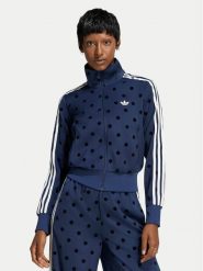 Adidas Bluza Satin Polka Dots Tt Track Top LI2852 Niebieski Regular Fit. Niebieskie bluzy bez kaptura damskie Adidas, m, z syntetyku. Za 328.99 zł.