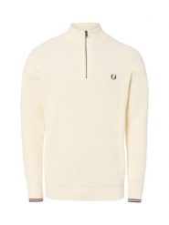 Fred Perry sweter z dzianiny Mężczyźni Bawełna biały, XL. Białe swetry męskie Fred Perry, m, bez wzorów, z bawełny, bez kołnierzyka. Za 849.95 zł.