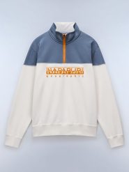 NAPAPIJRY Bluza "Saturnia" w kolorze kremowo-niebieskim rozmiar: XXL. Białe bluzy bez kaptura męskie NAPAPIJRY, xxl. Za 171.28 zł.