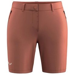 Damskie spodenki kompresyjne Salewa Puez Talvena DST. Czerwone szorty damskie Salewa, bez wzorów, z materiału, klasyczne, z standardowym stanem. Za 379.99 zł.