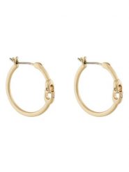 Coach Kolczyki Signature Hoop Earrings 37408160GLD710 Złoty. Żółte kolczyki damskie Coach, metalowe. Za 219.99 zł.
