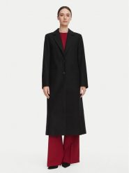 HUGO Płaszcz wełniany Mojeni 50569838 Czarny Relaxed Fit. Czarne płaszcze damskie Hugo, na zimę, bez wzorów, z syntetyku. Za 1,849.00 zł.