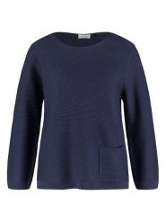 Gerry Weber Sweter w kolorze granatowym rozmiar: 42. Niebieskie swetry klasyczne damskie Gerry Weber, z bawełny, bez kołnierzyka. Za 198.10 zł.