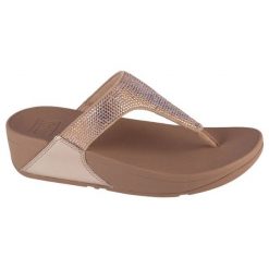 Japonki FitFlop Lulu W EC5-A94 beżowy. Brązowe klapki damskie bez wzorów, z gumy, bez obcasa. Za 534.01 zł.