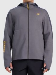 4F Bluza w kolorze szarym rozmiar: S. Szare bluzy z kapturem męskie 4f, s, z bawełny. Za 109.78 zł.