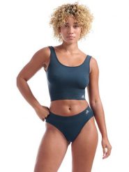Adidas Top w kolorze granatowym rozmiar: L. Niebieskie topy damskie Adidas, l, bez wzorów, bez kołnierzyka. Za 57.06 zł.