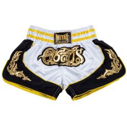 Spodenki do boksu tajskiego Metal Boxe Lumpunee. Czerwone szorty męskie METAL BOXE, bez wzorów, z materiału. Za 190.00 zł.