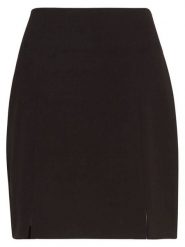 MOSS COPENHAGEN Spódnica "Cally Chana" w kolorze ciemnobrązowym rozmiar: L. Czarne spódniczki damskie MOSS COPENHAGEN, l, bez wzorów, mini. Za 121.51 zł.