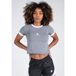 New Orleans Cropped Koszulka - Szary. Szare bluzki damskie GORILLA WEAR, m, bez wzorów, bez ramiączek. Za 110.00 zł.