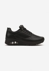 Czarne Buty Sportowe na Podeszwie z Amortyzującą Wstawką i Sznurowaniem Aewllin. Czarne buty sportowe na co dzień męskie Born2be, bez zapięcia. Za 79.99 zł.