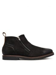 Bugatti Botki 315-ATC30-3500 Czarny. Czarne buty zimowe męskie Bugatti, ze skóry, bez zapięcia. Za 419.99 zł.
