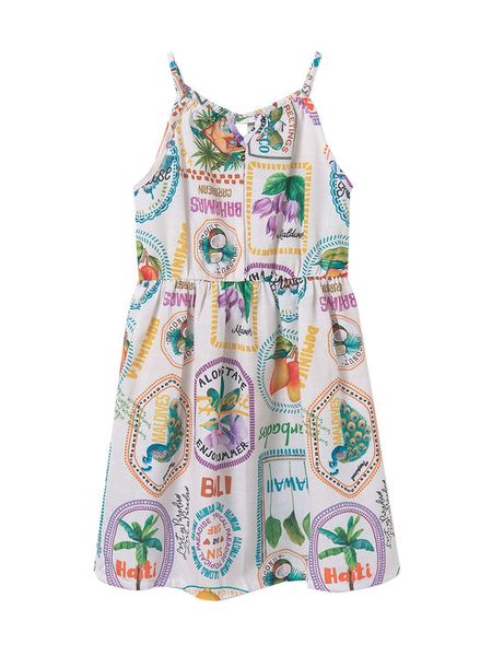 Mayoral Sukienka letnia 6986 Kolorowy Regular Fit. Sukienki dziewczęce Mayoral, na lato, bez wzorów, z syntetyku, bez ramiączek. Za 139.99 zł.