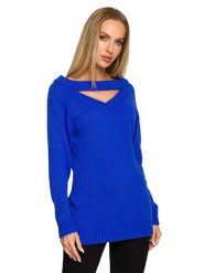Made of emotion Sweter w kolorze niebieskim rozmiar: S/M. Niebieskie swetry klasyczne damskie Made Of Emotion, m, bez kołnierzyka. Za 134.95 zł.