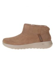 Skechers Skórzane botki "On the Go Joy" w kolorze jasnobrązowym rozmiar: 37. Brązowe botki damskie Skechers, z materiału, bez obcasa, bez zapięcia. Za 215.21 zł.