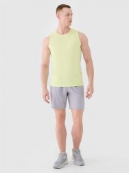 4F Spodenki treningowe szybkoschnące męskie - szare XL. Szare szorty sportowe męskie 4f, l, z dzianiny, na fitness i siłownię. Za 99.99 zł.