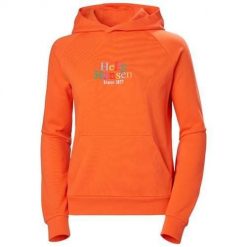 Bluza sportowa damska Helly Hansen Core Graphic. Brązowe bluzy sportowe damskie Helly Hansen, s, bez wzorów, bez ramiączek, z kapturem. Za 502.00 zł.