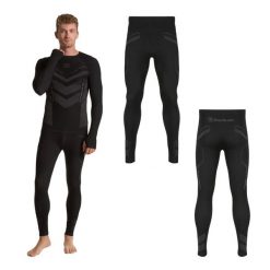 Spodnie termoaktywne męskie OneTeam ACHILL BAMBOO THERMO LIGHT PLUS bezszwowe. Czarne bielizna termoaktywna męska ONETEAM, m, bez wzorów. Za 49.99 zł.