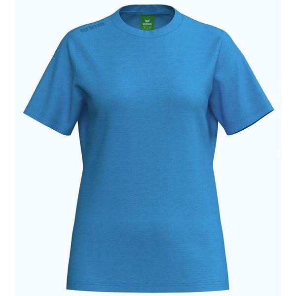 Koszulka damska Erima TS. Niebieskie bluzki damskie Erima, bez wzorów, z bawełny, eleganckie, bez kołnierzyka, bez ramiączek. Za 157.00 zł.