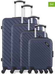 BlueStar 4-częściowy zestaw "Cite" w kolorze granatowym rozmiar: onesize. Niebieskie walizki Bluestar, bez wzorów, z materiału. Za 608.99 zł.
