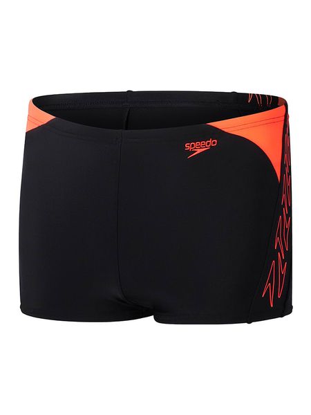Speedo Kąpielówki "Eco H-Boom" w kolorze czarno-pomarańczowym rozmiar: 128. Czarne kąpielówki męskie Speedo, bez wzorów, z materiału. Za 83.42 zł.