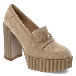 Beżowe Półbuty Carinii Eleganckie Obuwie Damskie. Brązowe półbuty damskie Carinii, bez wzorów, eleganckie, bez obcasa. Za 629.00 zł.