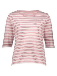 Pepe Jeans Koszulka w kolorze jasnoróżowo-białym rozmiar: XS. Białe bluzki damskie Pepe Jeans, xs, bez wzorów, z bawełny, bez kołnierzyka. Za 74.81 zł.