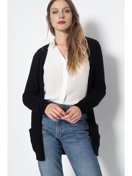 Perfect Cashmere Kaszmirowy kardigan "Pearl" w kolorze czarnym rozmiar: S. Czarne kardigany damskie Perfect Cashmere, s, bez wzorów, z kaszmiru. Za 409.97 zł.