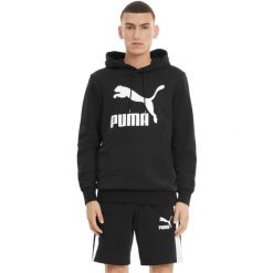 Bluza z kapturem Puma Classics Logo, Mężczyźni. Czerwone bluzy sportowe męskie Puma, bez wzorów, z bawełny, sportowe, bez kołnierzyka, bez ramiączek. Za 390.00 zł.