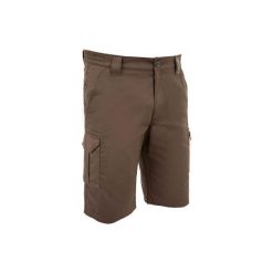 Bermudy myśliwskie 500. Brązowe szorty męskie SOLOGNAC, bez wzorów, z bawełny, sportowe. Za 59.99 zł.