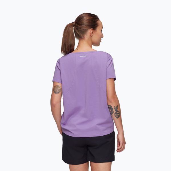 Koszulka damska Mammut Seon Playground. Fioletowe bluzki damskie Mammut, bez wzorów, sportowe, bez kołnierzyka, bez ramiączek. Za 169.99 zł.