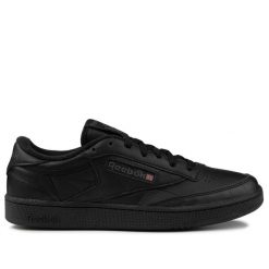 Buty męskie sneakersy sportowe Reebok SS-CLUB C85. Czarne buty sportowe na co dzień męskie Reebok, z gumy, bez zapięcia, tenisowe. Za 249.00 zł.