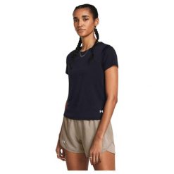 Koszulka Damska Sportowa Under Armour Launch Shortsleeve. Czarne bluzki sportowe damskie Under Armour, bez kołnierzyka, bez ramiączek. Za 169.99 zł.