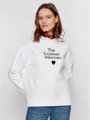 Boss Bluza Evalin_Vd 50452526 Biały Regular Fit. Białe bluzy bez kaptura damskie Boss, m, z bawełny. Za 599.99 zł.