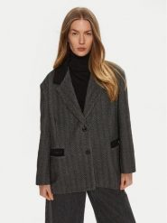 Haveone Marynarka JMY-M051 Czarny Regular Fit. Czarne marynarki i żakiety damskie Haveone, m, bez wzorów, z syntetyku. Za 479.99 zł.