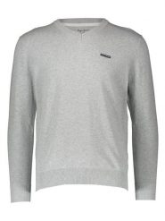 Pepe Jeans Sweter w kolorze szarym rozmiar: M. Szare swetry męskie Pepe Jeans, m, bez wzorów, z bawełny, bez kołnierzyka. Za 130.81 zł.