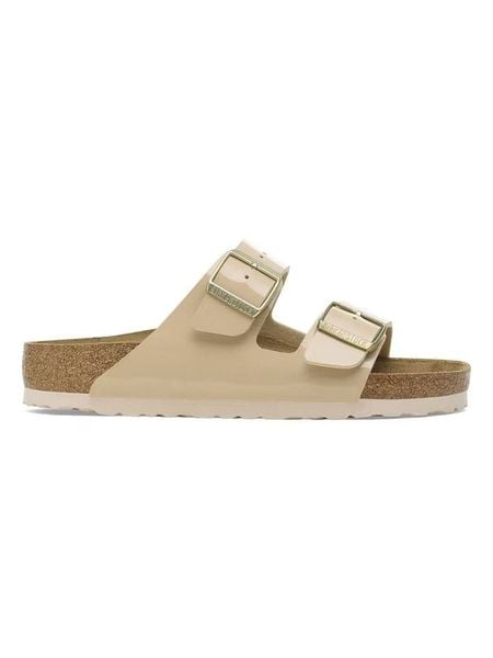 Birkenstock Klapki "Arizona" w kolorze beżowym rozmiar: 39. Brązowe klapki damskie Birkenstock, bez wzorów, bez obcasa. Za 371.59 zł.