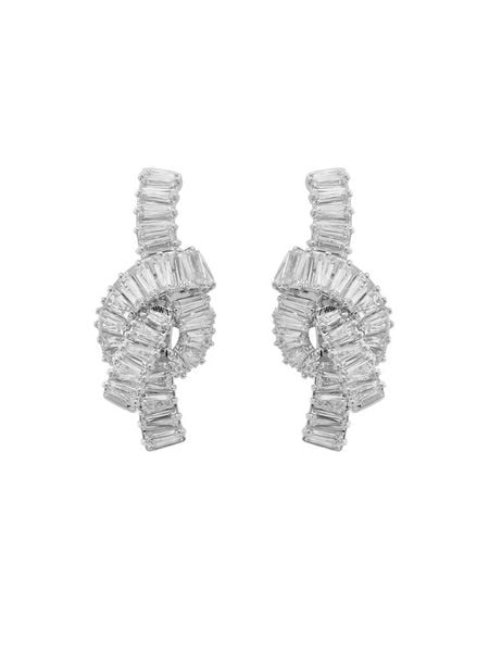 Swarovski Kolczyki 5727040 Srebrny. Szare kolczyki damskie Swarovski, metalowe. Za 849.99 zł.