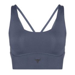 Biustonosz treningowy Under Armour Project Rock LG Grind Sportlette. Szare biustonosze sportowe damskie Under Armour, bez wzorów. Za 229.99 zł.