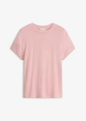 T-shirt w optyce 2 w 1 z mieszanki wiskozy. Czerwone t-shirty damskie bonprix, bez wzorów, z dzianiny, bez kołnierzyka. Za 59.99 zł.