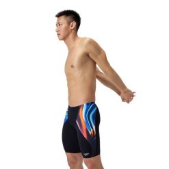 Kąpielówki męskie Speedo Placement Digital V-Cut Jammer. Czarne kąpielówki męskie Speedo, m, bez wzorów, do pływania. Za 189.99 zł.