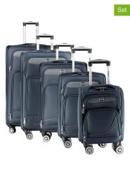 Geographical Norway 5-częściowy zestaw "Show" w kolorze granatowym rozmiar: onesize. Niebieskie walizki Geographical Norway, bez wzorów, z materiału. Za 608.99 zł.