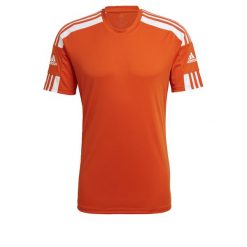 Koszulka męska adidas Squadra 21 Jersey Short Sleeve. Białe t-shirty sportowe męskie Adidas, m, z jersey, bez ramiączek, do piłki nożnej. W wyprzedaży za 59.00 zł.