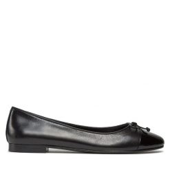 Baleriny Tory Burch. Czarne baleriny damskie Tory Burch, bez wzorów, bez obcasa. Za 949.99 zł.