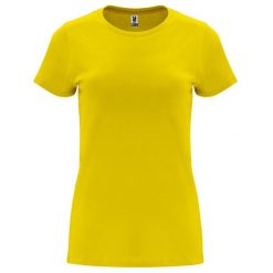 Koszulka Capri Dla Kobiet. Żółte bluzki damskie ROLY, bez wzorów, sportowe, bez kołnierzyka, bez ramiączek. Za 34.99 zł.