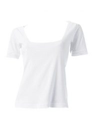 Heine Koszulka w kolorze białym rozmiar: 48. Białe bluzki damskie Heine, bez wzorów, bez kołnierzyka, bez ramiączek. Za 30.45 zł.