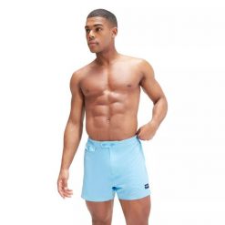Spodenki szorty plażowe męskie Speedo Vintage Volley. Niebieskie szorty męskie Speedo, bez wzorów, sportowe. Za 204.45 zł.