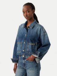 Tommy Hilfiger Kurtka jeansowa WW0WW50962 Niebieski Regular Fit. Niebieskie kurtki damskie Tommy Hilfiger, xs, bez wzorów, z jeansu, bez kaptura. Za 699.99 zł.